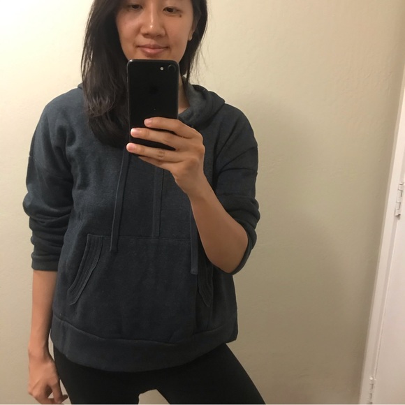 Free People Movement Work it Out Hoodie - NWT - Medium - Heather Black - Picture 3 of 8